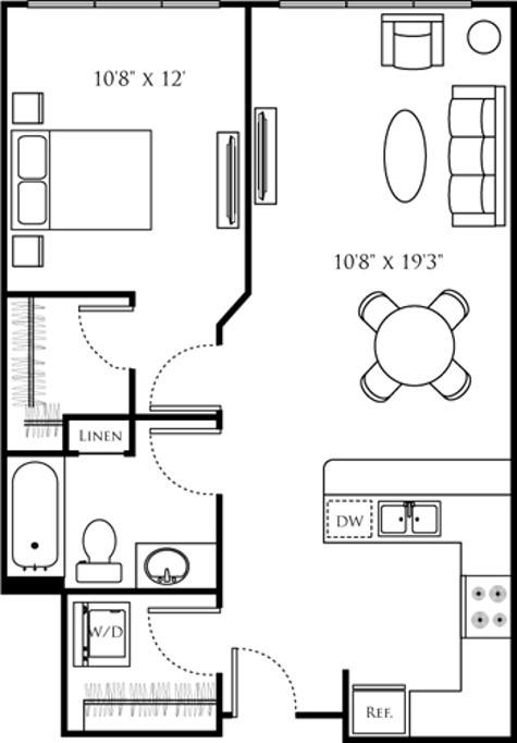 Floor plan layout diagram for A12